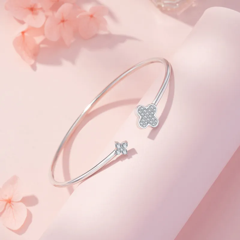Heart To Heart S925 Silver Bangles Women's-4