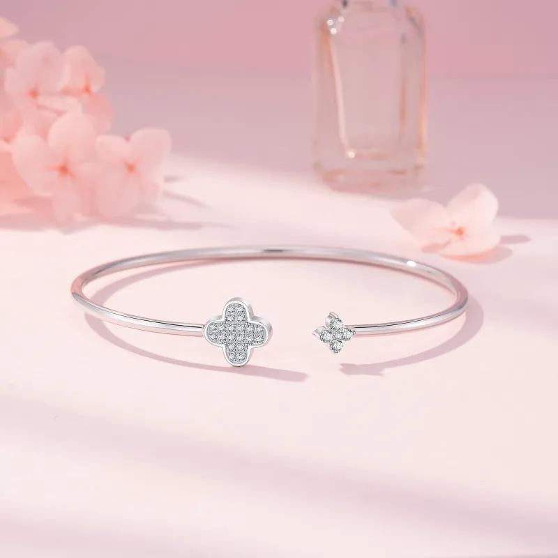 Heart To Heart S925 Silver Bangles Women's-1