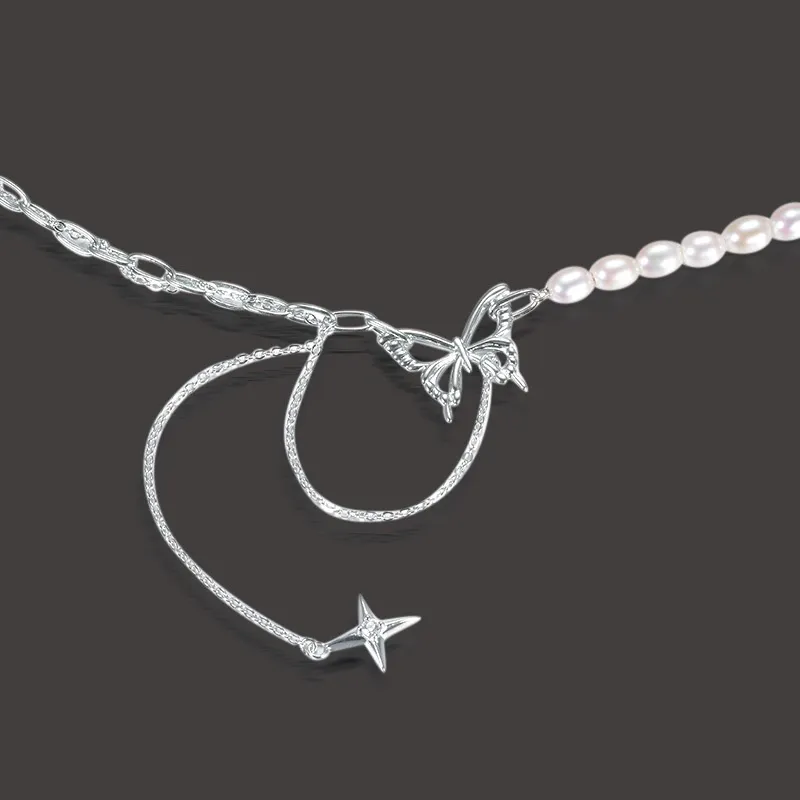 Heart To Heart Freshwater Pearl Necklaces Women's Silver-2