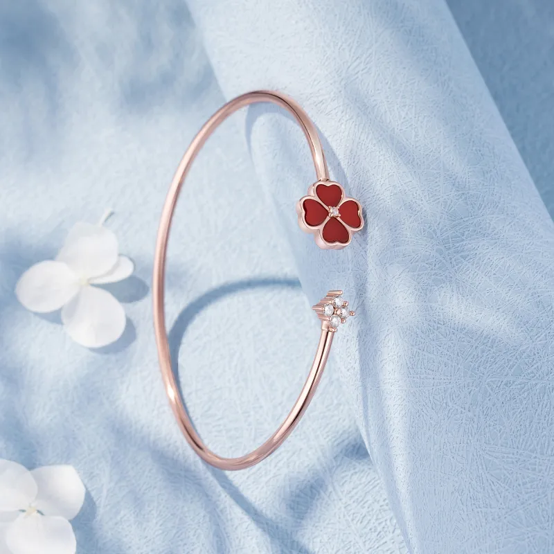 Heart To Heart S925 Silver Bangles Women's-1