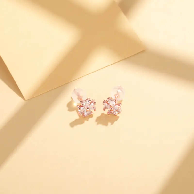 Heart To Heart 18K Gold Stud Earrings Women's-1
