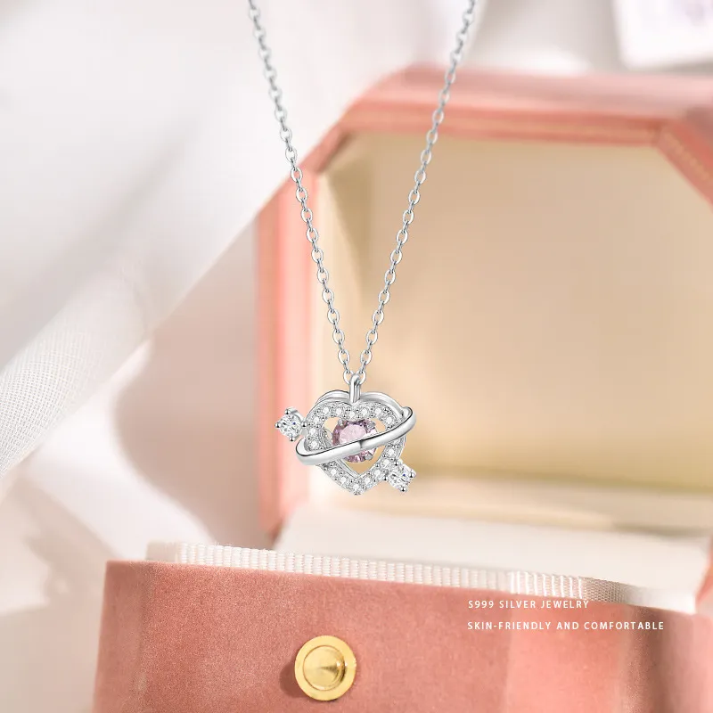 Heart To Heart S999 Fine Silver Necklaces Women's-1