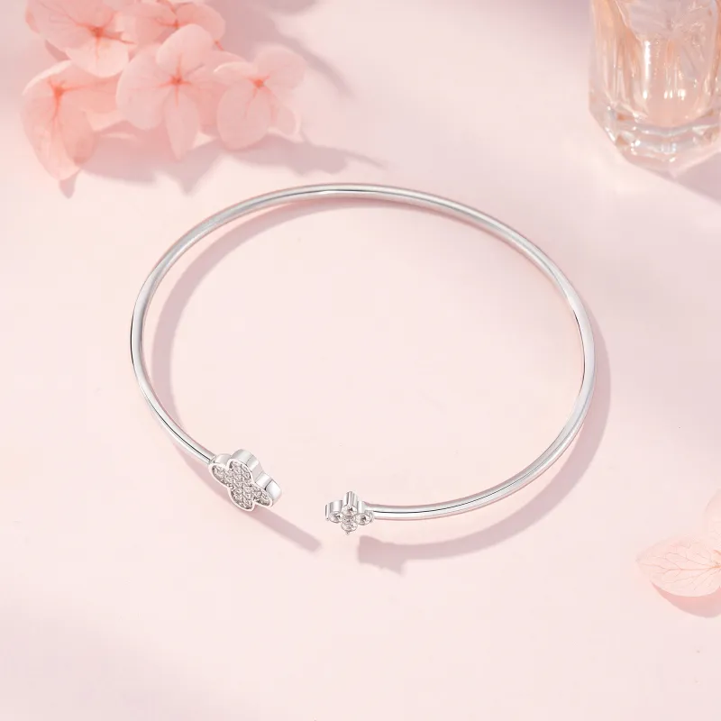 Heart To Heart S925 Silver Bangles Women's-2