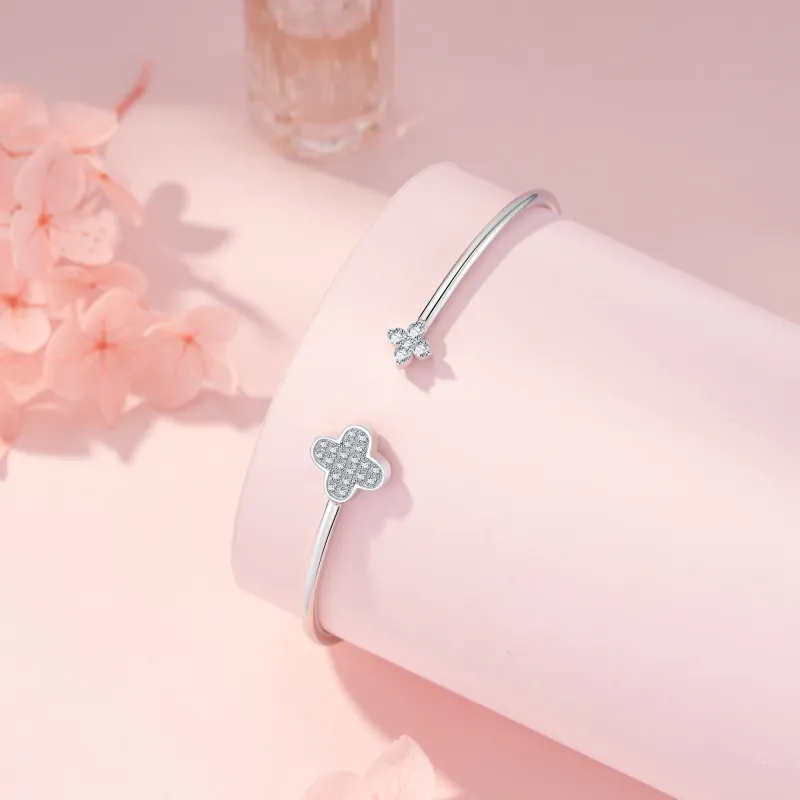 Heart To Heart S925 Silver Bangles Women's-3
