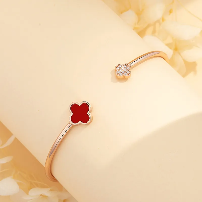 Heart To Heart S925 Silver Bangles Women's-2