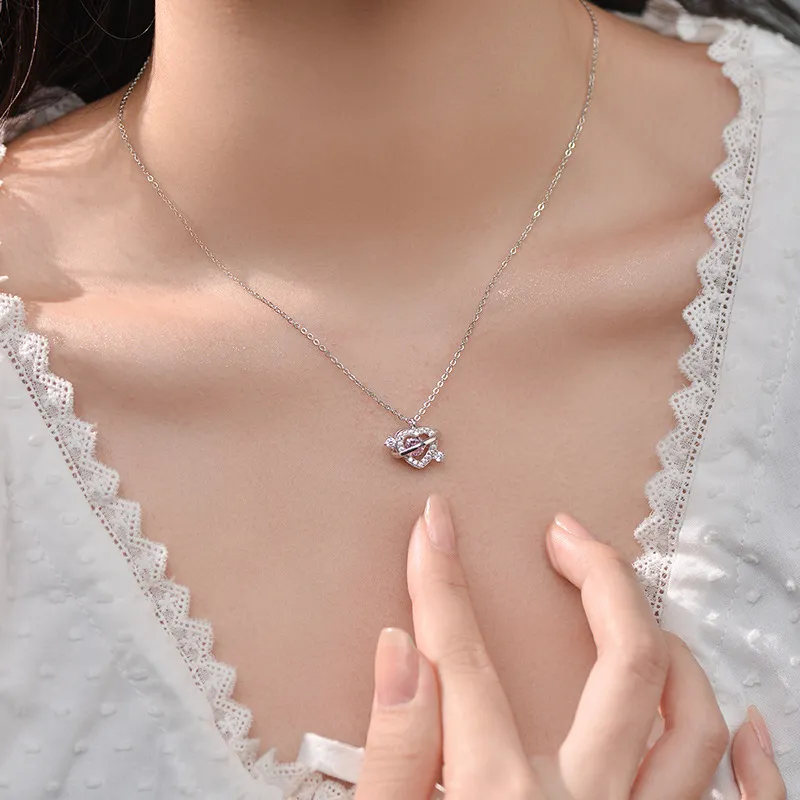 Heart To Heart S999 Fine Silver Necklaces Women's-2