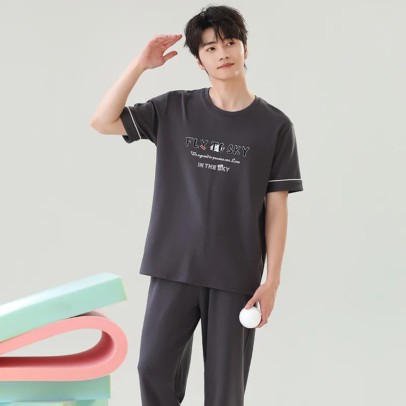 Close fitting Areas Pajama Set Men's-22