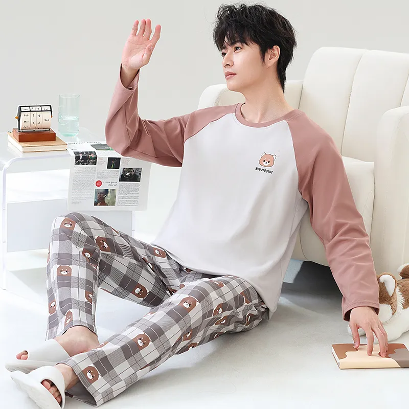 Close fitting Areas Pajama Set Men's-28