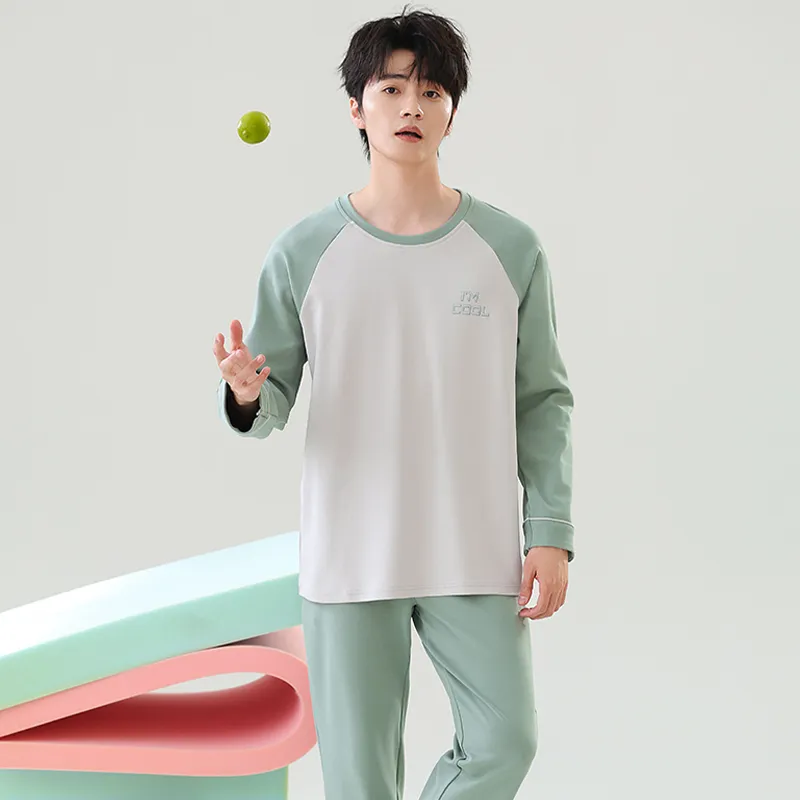Close fitting Areas Pajama Set Men's-13