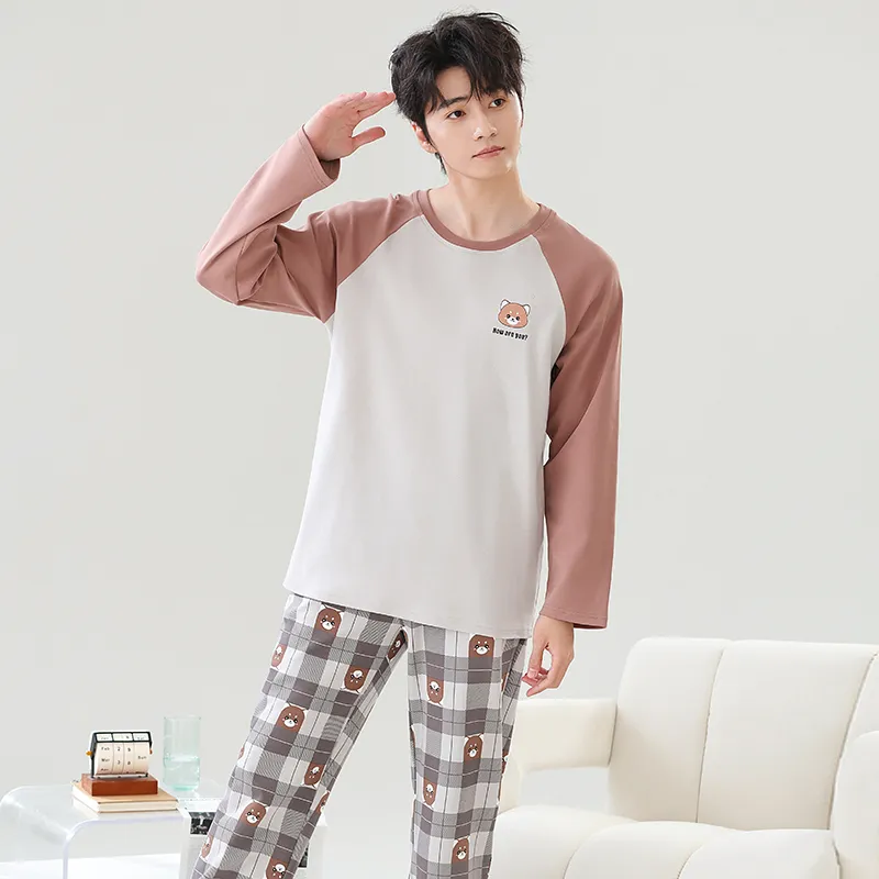 Close fitting Areas Pajama Set Men's-26