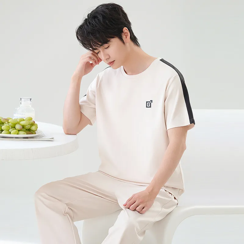 Close fitting Areas Pajama Set Men's-4