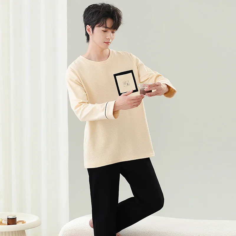 Close fitting Areas Pajama Set Men's-9