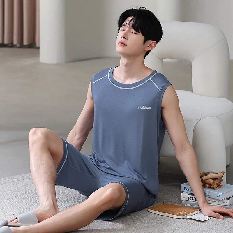 Close fitting Areas Pajama Set Men's-3