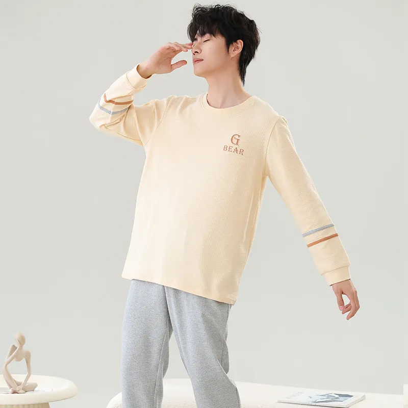 Close fitting Areas Pajama Set Men's-14