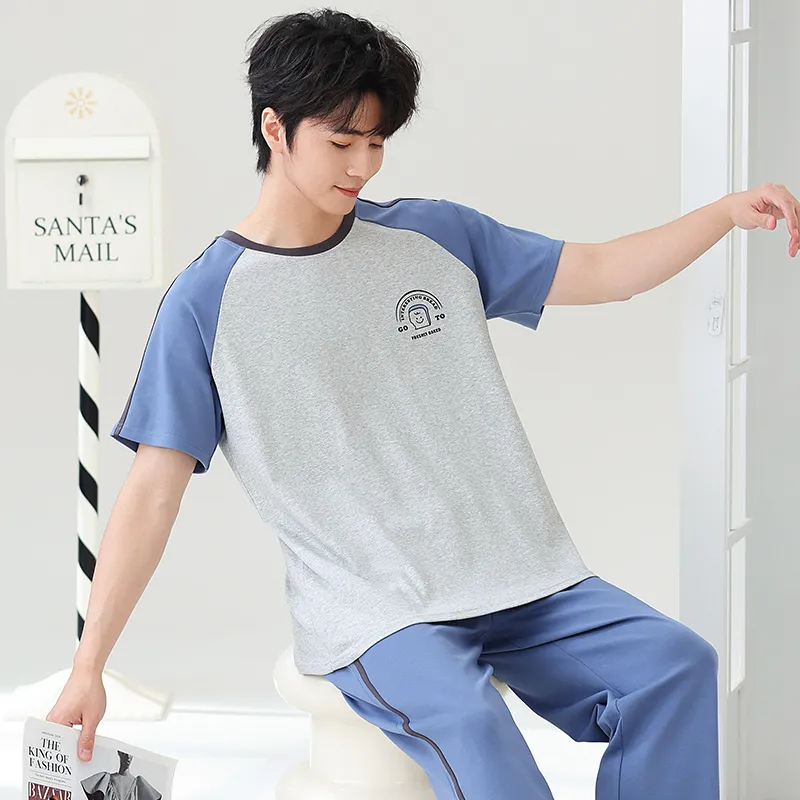 Close fitting Areas Pajama Set Men's-17