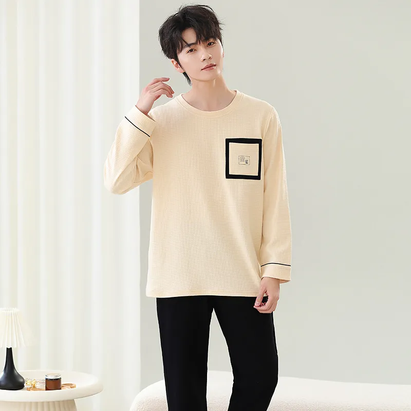 Close fitting Areas Pajama Set Men's-7