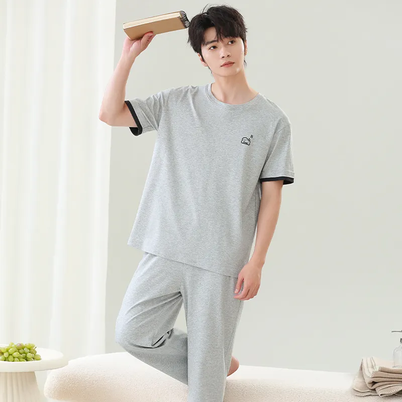 Close fitting Areas Pajama Set Men's-9