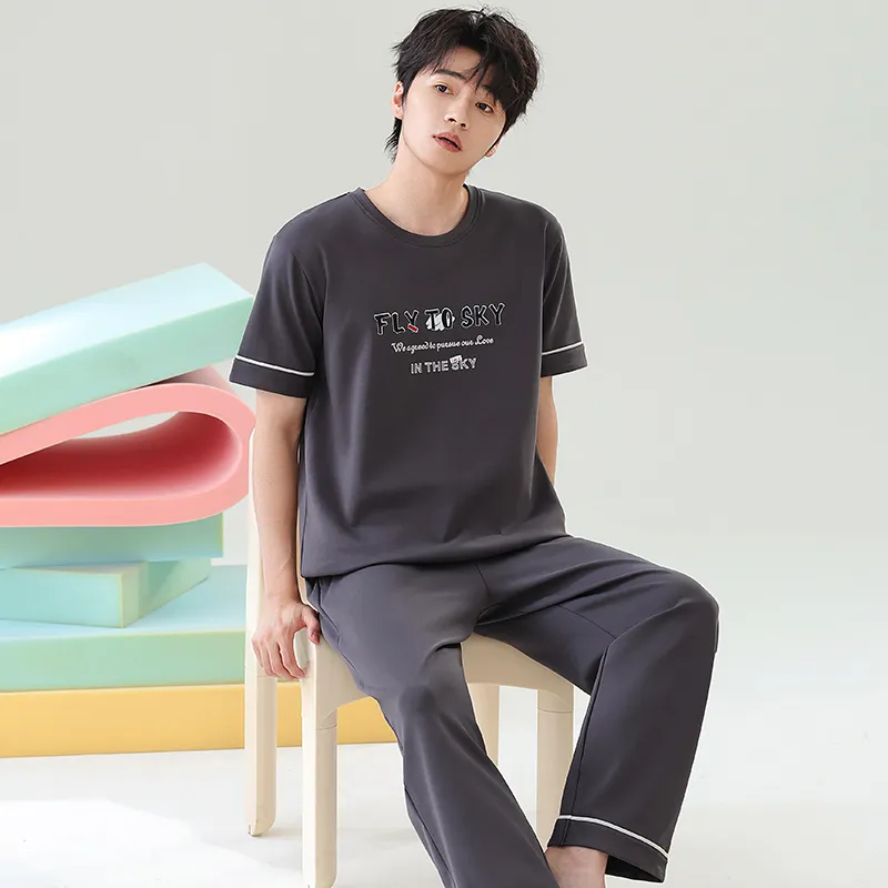 Close fitting Areas Pajama Set Men's-25