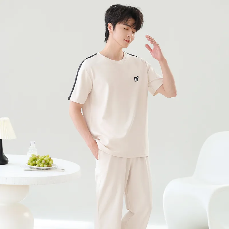 Close fitting Areas Pajama Set Men's-1