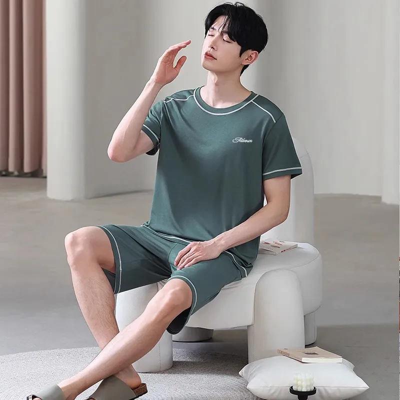Close fitting Areas Pajama Set Men's-3