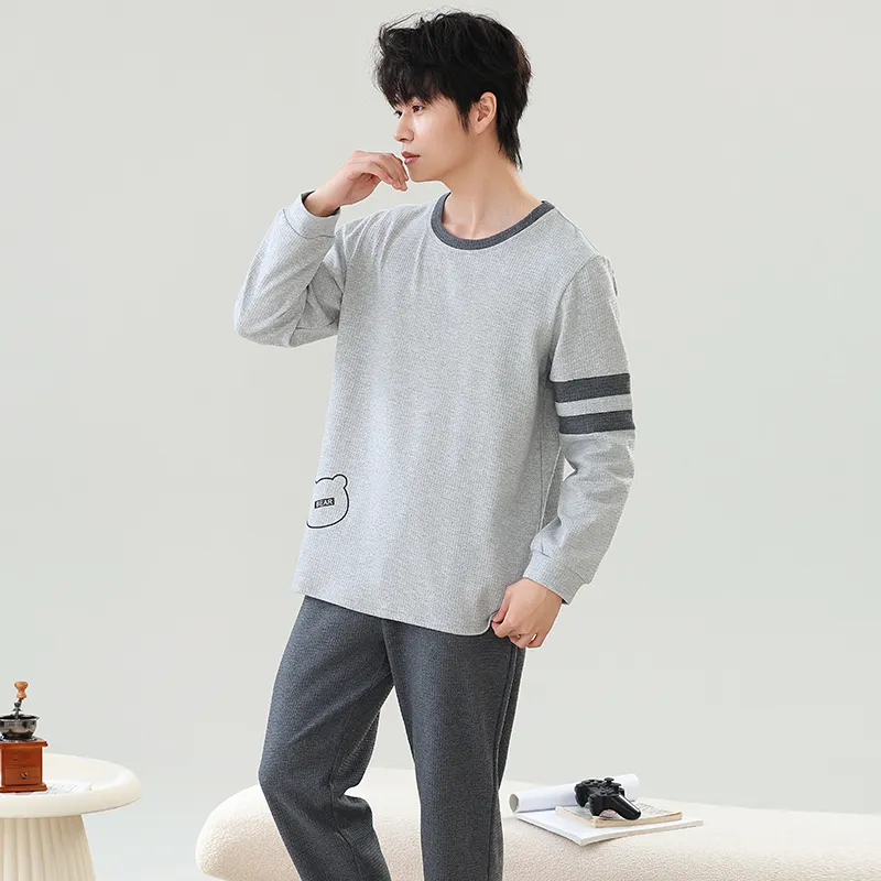 Close fitting Areas Pajama Set Men's-2