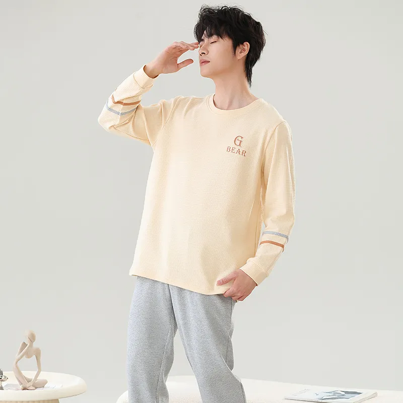 Close fitting Areas Pajama Set Men's-15