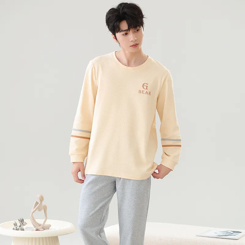 Close fitting Areas Pajama Set Men's-13