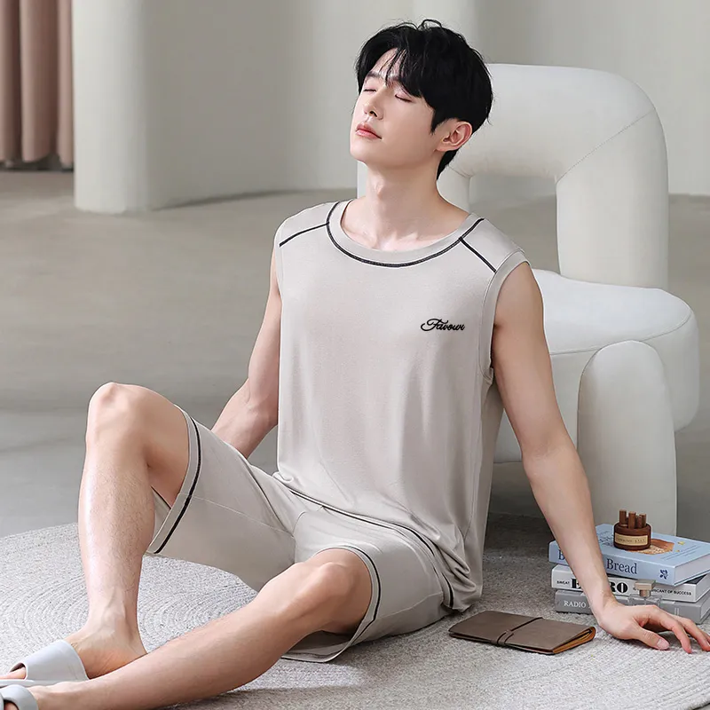 Close fitting Areas Pajama Set Men's-1