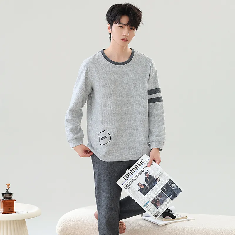 Close fitting Areas Pajama Set Men's-3