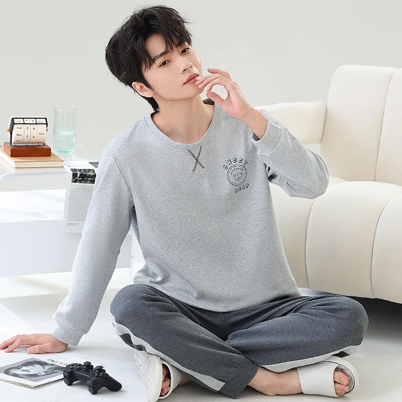 Close fitting Areas Pajama Set Men's-22