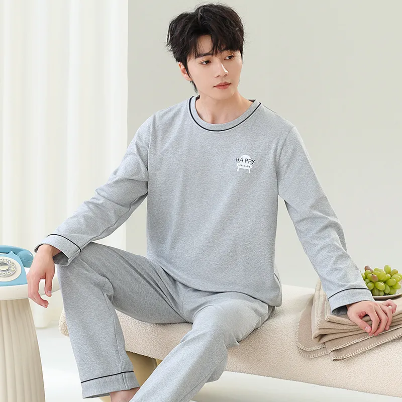 Close fitting Areas Pajama Set Men's-4