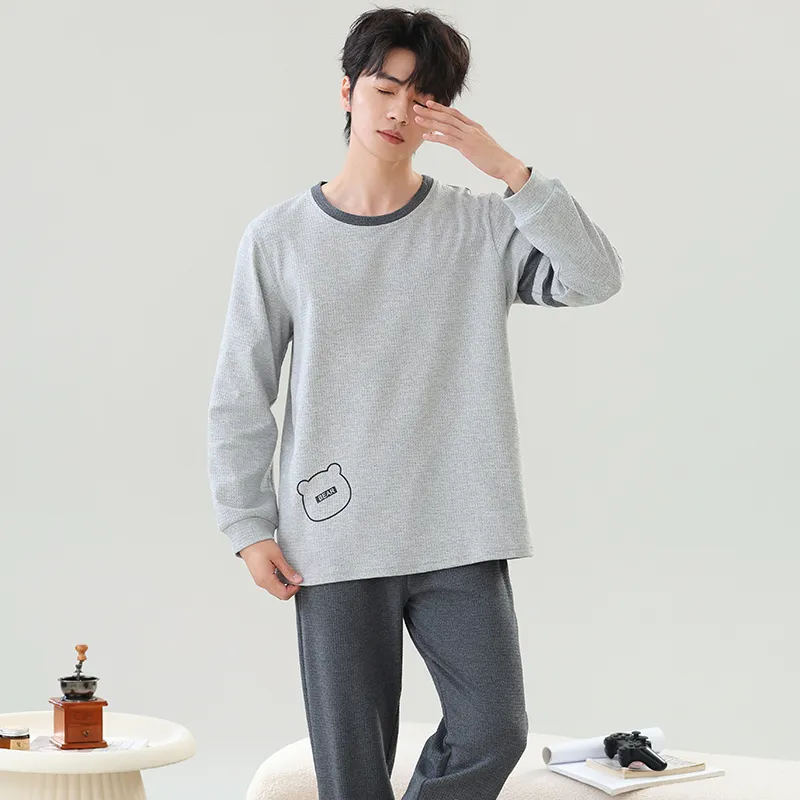 Close fitting Areas Pajama Set Men's-1