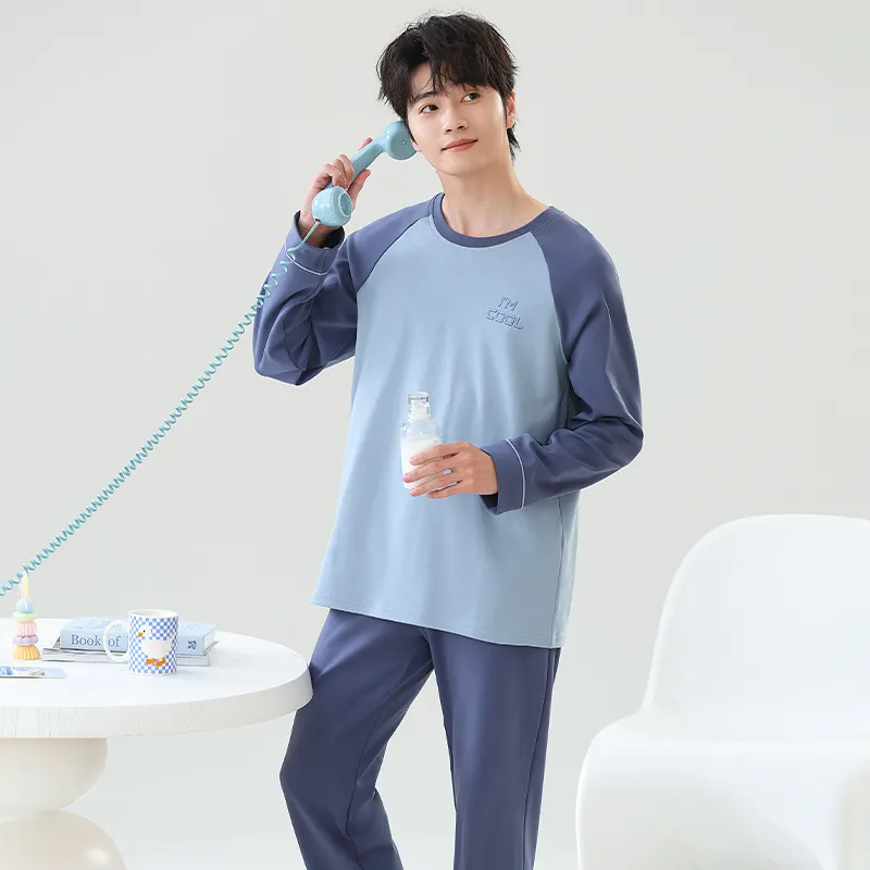 Close fitting Areas Pajama Set Men's-2