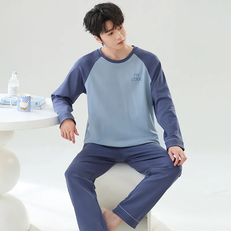 Close fitting Areas Pajama Set Men's-5