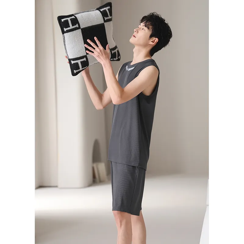 Close fitting Areas Pajama Set Men's-2