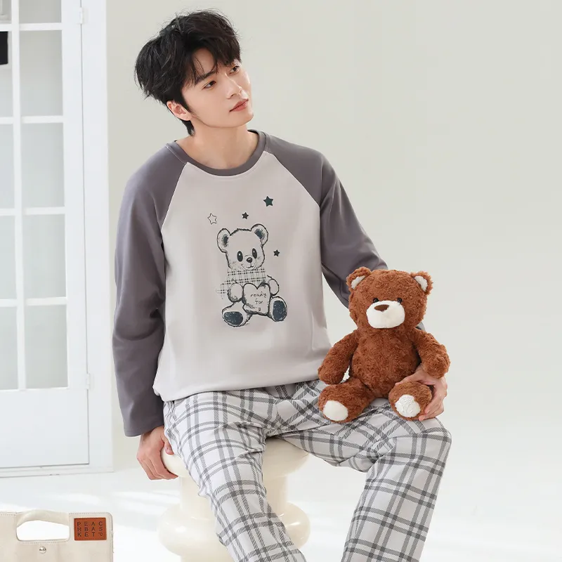 Close fitting Areas Pajama Set Men's-10