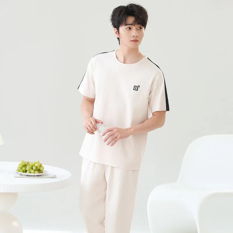 Close fitting Areas Pajama Set Men's-2