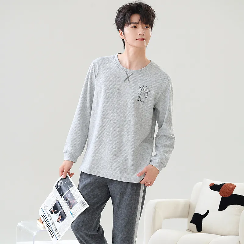 Close fitting Areas Pajama Set Men's-21
