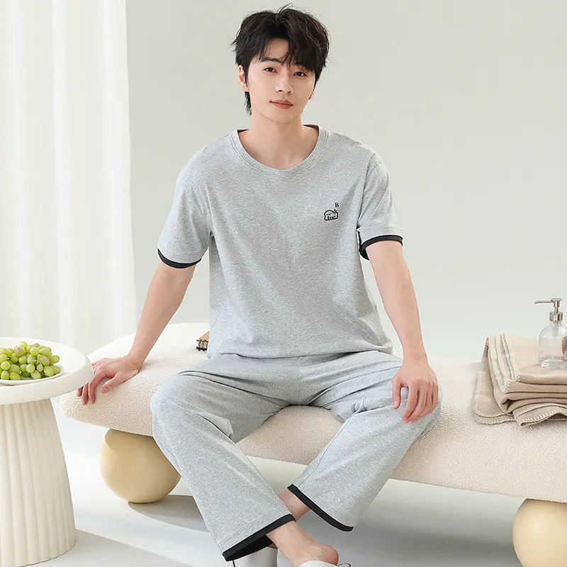 Close fitting Areas Pajama Set Men's-11