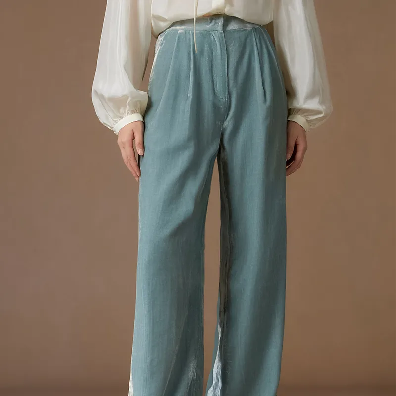 Read Twelve Casual Pants Women's Xiao Bo Green-3