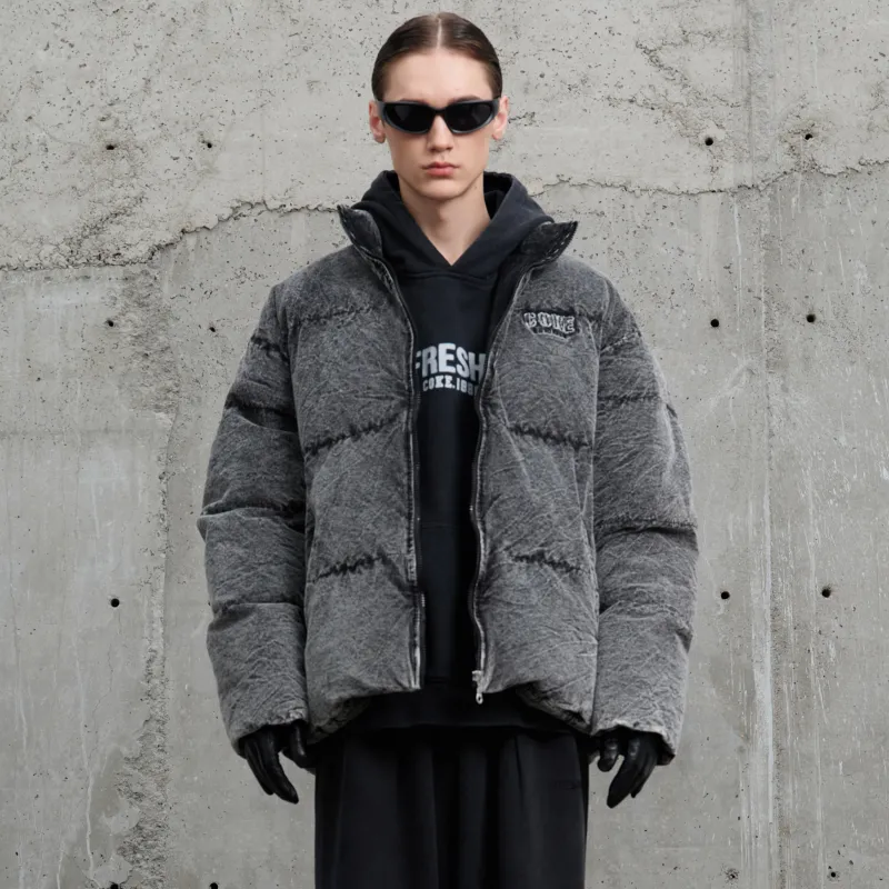Coke Puffer Jacket Unisex Black-2