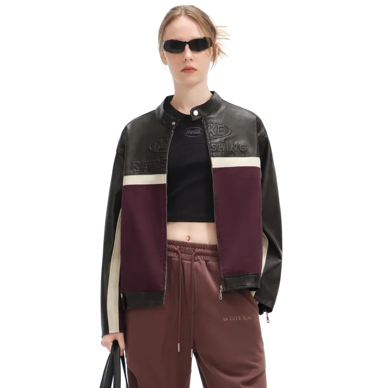 Coke Leather Jacket Unisex Chestnut Umber-3
