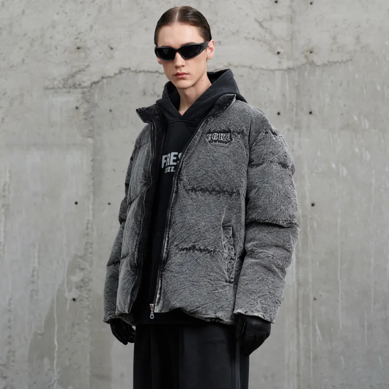 Coke Puffer Jacket Unisex Black-3