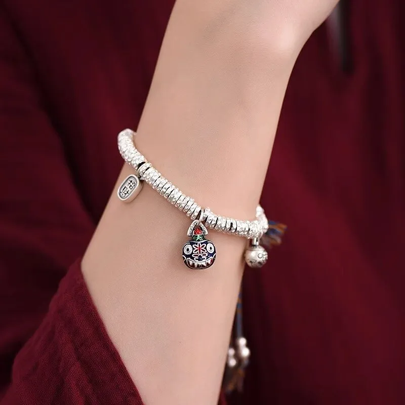 CHUVORA 999 Fine Silver Pure Silver Bracelets Unisex-3