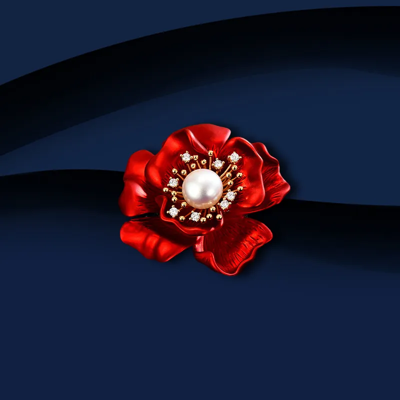 Marco Bizzarri Alloy Brand Luxurious European Style Floral Jewelry Coat Sweater Anti Flash Pin Accessories Women's-1