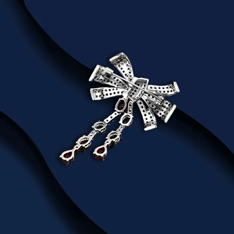 Marco Bizzarri Alloy Brand Luxury Jewelry Fashion Elegant Breast Flower Accessories Anti Flash Pin Accessories Women's-4