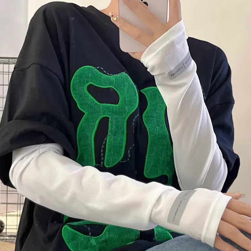 Anxious Ice Silk Sun Protection Sleeves Unisex-9