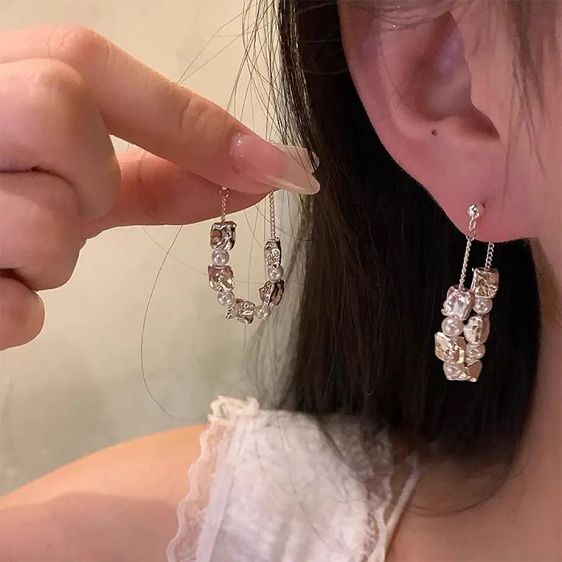Anxious Artificial Pearl Earrings Women's-1
