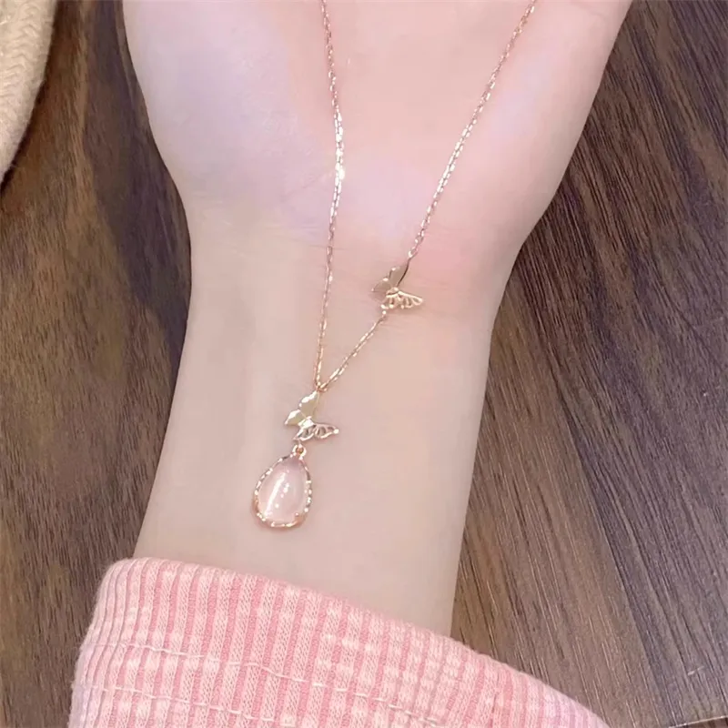 Anxious Zircon Necklaces Unisex-5