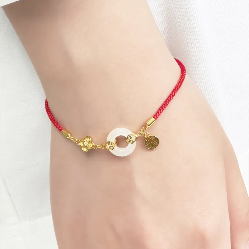 Anxious Bracelets Pale Greenish White Jade Women's-3